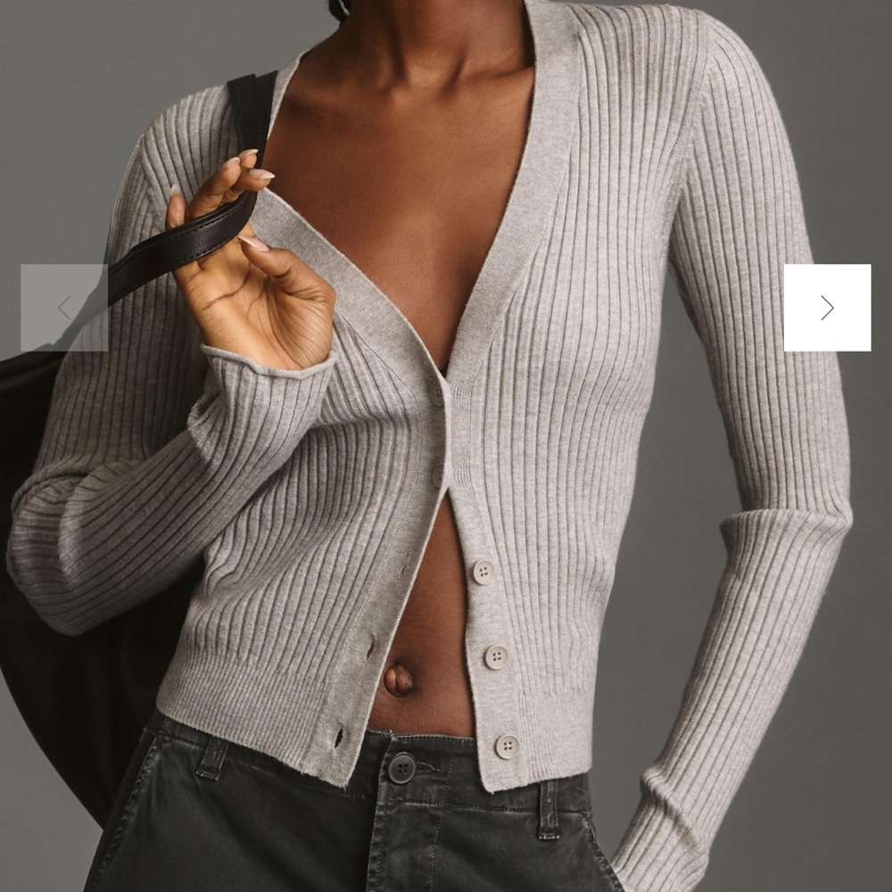 Good American Cozy Rib Knit Cardigan - NWT